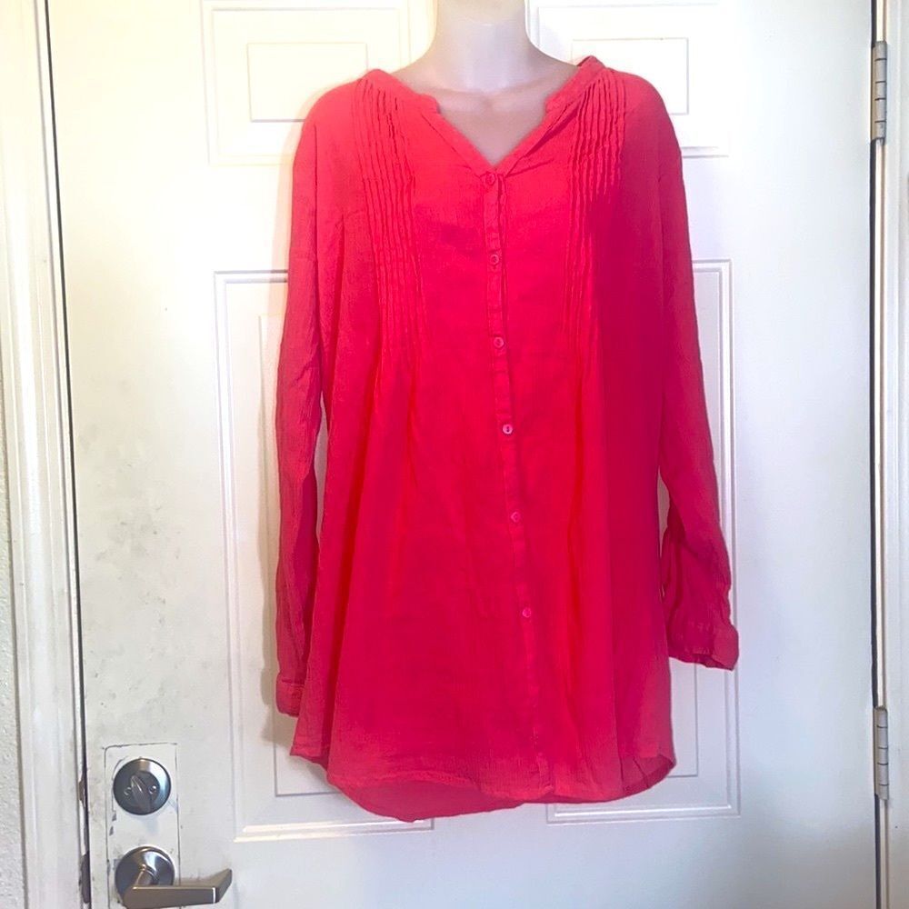 Collections ETC Embroidered Women Blouse Size Plus XXL
